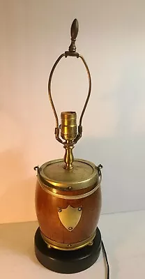 Antique English Wood Biscuit Barrel Tea Caddy Turned Into An Unique Table Lamp  • $350