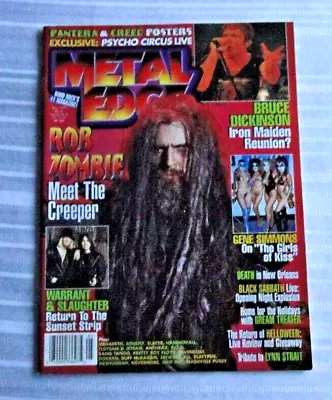 Vintage Magazine Metal Edge 1999 Rob Zombie Warrant Slaughter Gene Simmons   171 • $6