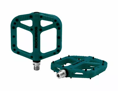 Bicycle Flat Pedals Studded Platform Nylon 9/16 Track Mountain Bike Rockbros • $23.69