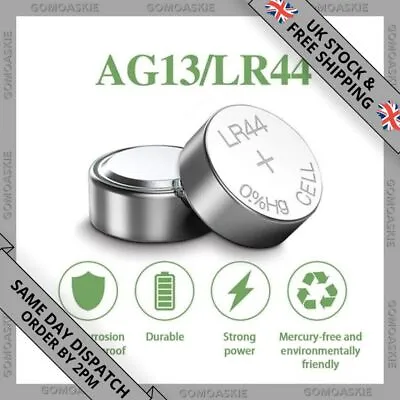 LR44 AG13 357 303 SR44 A76 Battery 1.5V Button Coin Cell Fob Batteries Watch • £1.99