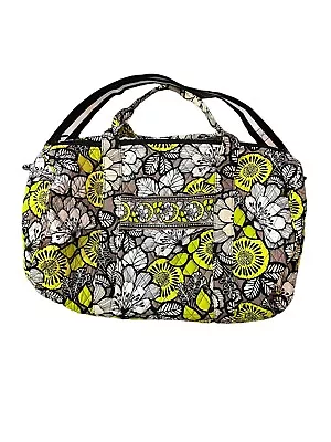 Vera Bradley Weekender Travel Bag And Matching Trifold Wallet Lime Black White • $15