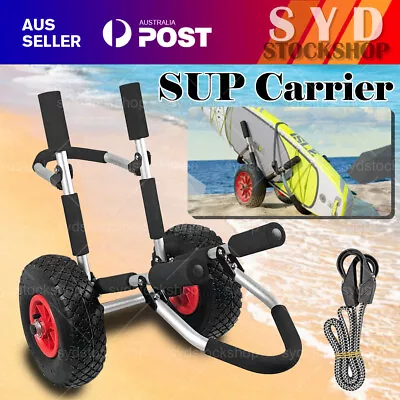 STAND-UP PADDLE BOARDS TROLLEY Ski/Surfboard Folding Cart SUP Carrier Kayak • $76.99