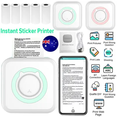 $43.69 • Buy Instant Sticker Printer, Mini Pocket Sticker Printer AU 2023