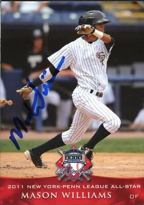 2011 Staten Island Yankees MASON WILLIAMS Signed Card Autograph AUTO RC REDS • $3.99