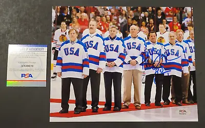 MIKE ERUZIONE Signed 8x10 Photo-MIRACLE ON ICE-TEAM USA OLYMPIC HOCKEY-PSA • $34.99