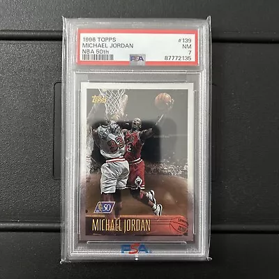 1996-97 Topps Michael Jordan # 139 NBA 50th PSA 7 Chicago Bulls HOF  • $0.99