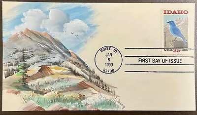 2439 A O Henry Hand Painted Cachet Idaho Statehood Centennial FDC #3 Of 6 1990 • $20