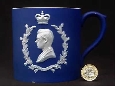 £75 • Buy WEDGWOOD Dark Blue Jasperware King EDWARD VIII 1937 Coronation Porter Mug