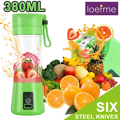 380ml Electric Juice Maker Portable Blender Smoothie Mini Juicer Fruit Machine • £7.99