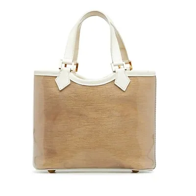 Auth Louis Vuitton Epi Plage Lagoon Bay Tote Bag M92471 Clear Beige White Japan • $284