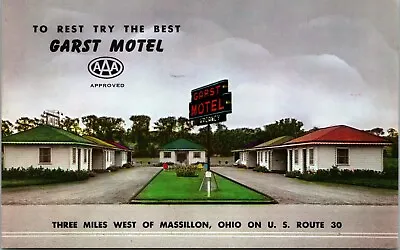 Postcard Massillon Ohio Oh Garst Motel Tourist Inn 1930's • $3.89