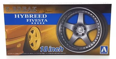 Aoshima 1/24 Scale Four Wheel Set 61121 - K.Break Hybreed Fivesta 18 Inch • £14.99