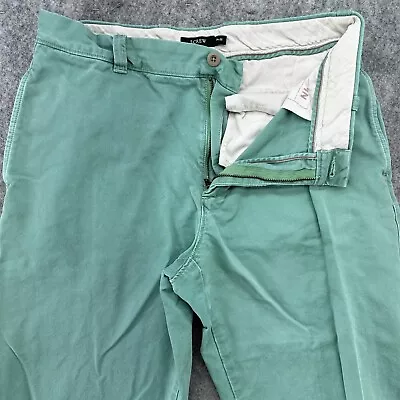 J. Crew Pants Mens 34x32 Green Mint Flat Lay Front Chino Slim Fit Casual • $9.95