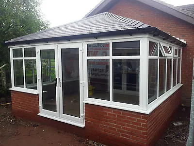 4m X 4m UPVC Edwardian Conservatory With A Tiled Solid Roof Supplied & Fitted • £14200