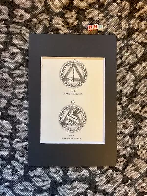 Very Rare Art Print Pocket Illustration Masonic Freemason Imagery Mounted • $21.90