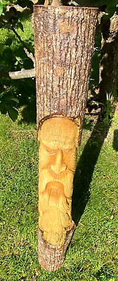 £34.99 • Buy Stunning Green Man Log - 100cm (hand Carved In Bali) Model B