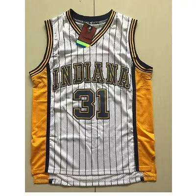 Reggie Miller 31# Basketball Jersey Indiana  Hardwood Classic Pin Striped Jersey • $22.99