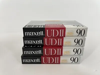 Maxell UD II 90 High Bias Type II (Cr02) New Blank Cassette Tapes Lot Of 4 • $27.96