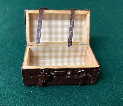 1 X Brown Buckle Up Wooden Travel Trunk Mamod / Wilesco Diorama Or Dolls House • £5.50