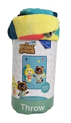 Animal Crossing New Horizons Super Soft Throw Plush Blanket 46  X 60  Nintendo • $12.99