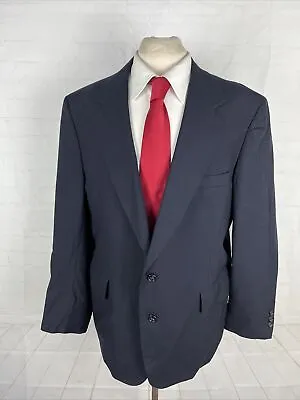 Huntington Men's Navy Blue Solid Suit 44R 37X31 $395 • $36.02