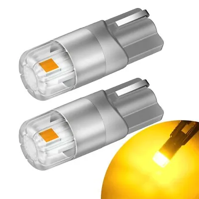 2 PC LED Amber Side Marker Light Bulbs Bright Yellow T10 194 168 3030 SMD CANBUS • $8.99