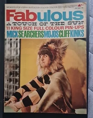 Fabulous Mick Jagger Poster Vintage Magazine August 1964 Ringo Starr Beatles • $30