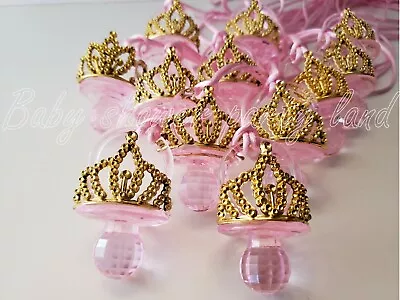 Princess Pacifier Necklace Baby Shower Favors Prizes Game It's A Girl Decoration • £14.47