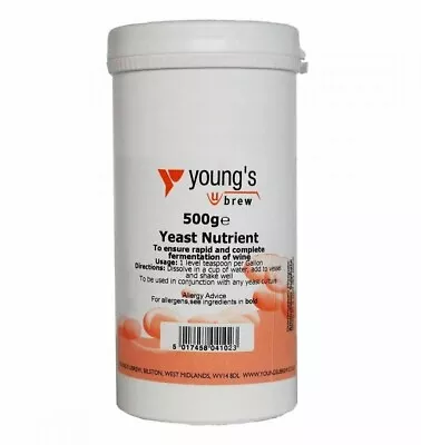 Youngs Yeast Nutrient 500 G Tub Wine Making Home Brew • £10.95