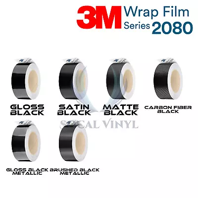 3M 2080 Black Vinyl Wrap Roll Kit Blackout Chrome Delete1 Window Trim Door Trim • $21.99