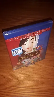 MULAN/MULAN II (2) New 3disc Bluray Rare OOP US Import Region A Free Abc(Disney) • £19.99