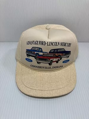 Vintage Advantage Ford-Lincoln-Mercury Connersville IN Snap Back Trucker Hat • $14.99