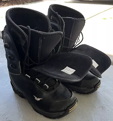 Heelside Snowboard Boots Black Mens Size 6 Lace Up • $28.62