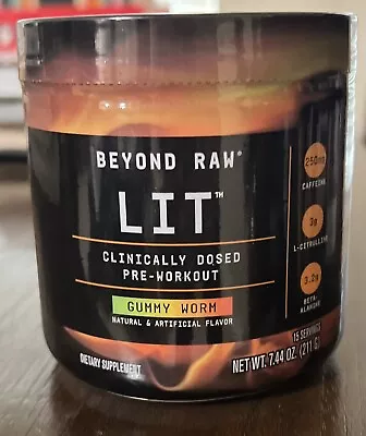 Beyond Raw LIT Pre-Workout Powder Gummy Worm  Flavor 7.44oz - Sealed • $18.95