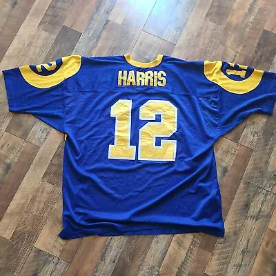 Mitchell & Ness Los Angeles Rams James Harris 12 Throwback 1974 Jersey Sz 58 4XL • $159.99