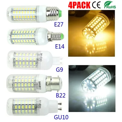 4PACK LED Corn Light Bulbs E14 E27 B22 G9 Screw Base White Lamp 5W 12W 15W 220V • £8.99