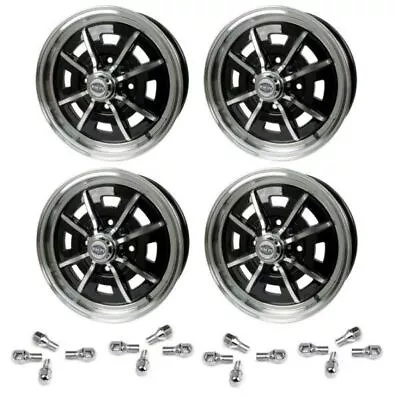 Set Of 4 15  X 5  Vw Bug 4 Lug Black Empi Sprint Star Wheels & Lug Nuts • $743.95