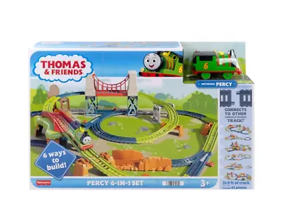 Thomas & Friends TrackMaster 6 In 1 Builder Set 60+ Piece Percy Train XMAS Gift • $64.40