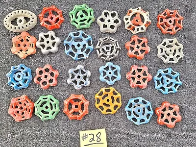 Vintage Faucet Valve Handles - Steampunk - Water Knobs - Lot Of 24 Total • $24.99