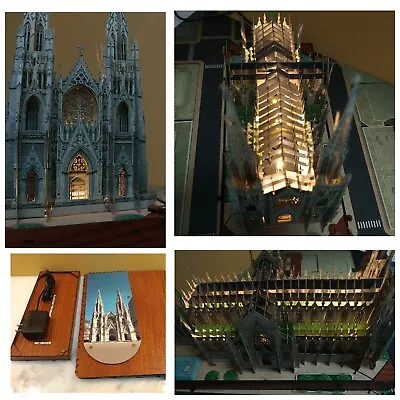 OOAK Lighted Folding Paper Model Architectural Church Building Landscape Book!! • $85