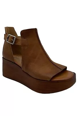 Miz Mooz Leather Wedge Sandals Gloria Brandy • $69.99