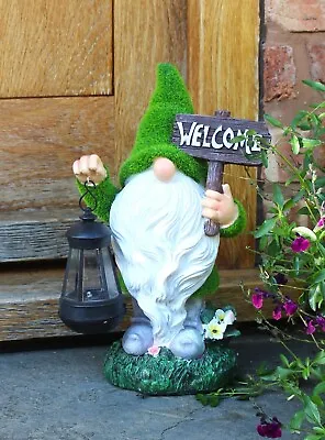 £14.40 • Buy Santa Garden Ornament Gonk Solar Flocked Grass Gnome Welcome Home Decor  35cm
