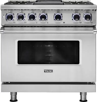 Viking 36 Inch Freestanding Dual Fuel Range With Sealed Burners NEW VDR73624GSS • $18049