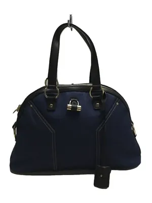 Authentic Yves Saint Laurent Muse Handbag In Denim Indigo Blue • £227.89