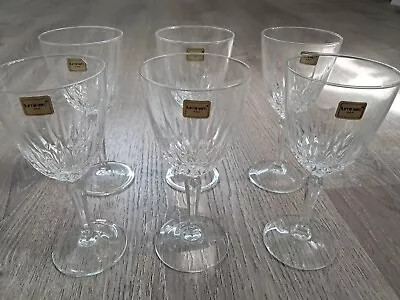 Vintage Luminarc Wine Glasses USA New Beautiful Crystal Set Of 6 (Excellent) • $24.97