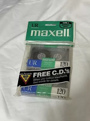 Maxell UR 120 Blank Audio Cassette Tapes 2 Pack Normal 2pack • $19