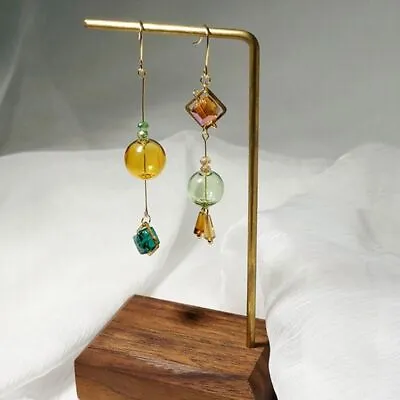 Elegant Alloy Ball Earrings - Bubble Glass Dangle Earring Women Fashion Jewelry • $14.82