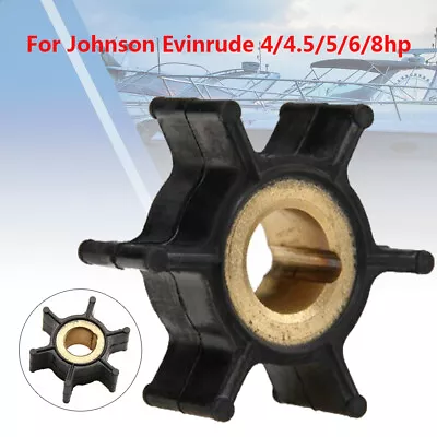 Water Pump Impeller For Johnson Evinrude/Sierra 4/4.5/5/6/8hp Outboard Motor BLK • $16.99