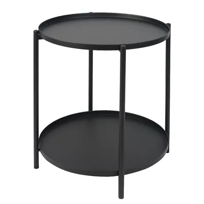 RokiaTek Metal Side Table Sofa End Coffee Tray Snack Table Shelf For Living Room • $26.69
