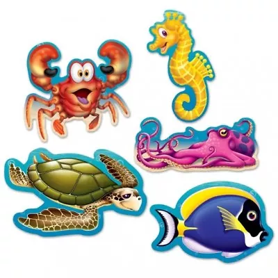 Mini Under The Sea Fish Cutouts 5  10 Per Pack Mermaid Ocean Party Birthday • $2.79